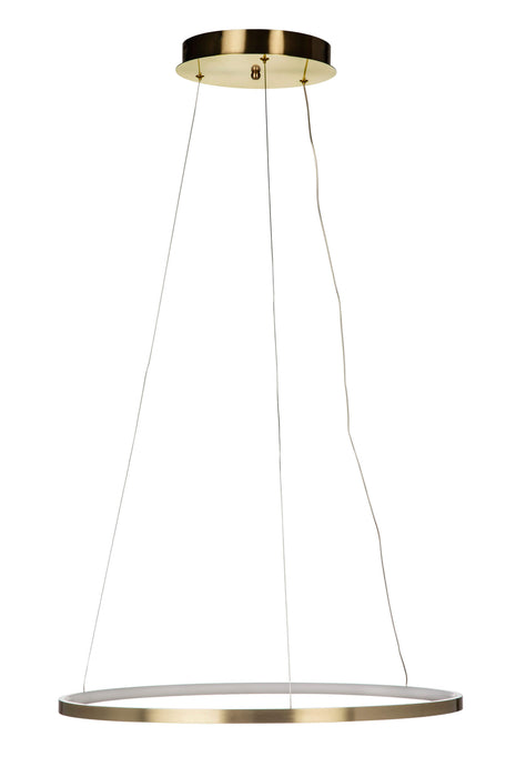 MYFAIR 600mm 30W 1 Ring Pendant with 3000K Warm White Built-In LEDs (Available in Black, Gold & White)