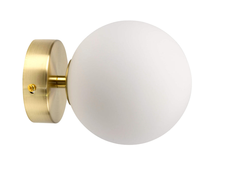 MIAMI A1: Round Glass Wall Light (Available in Gold Opal, Gold Amber, Black Opal, Black Smoke & White Opal)