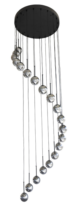 MIAMI-20L: 20 Light Glass Bubble Pendant Light (Available in Gold Opal, Gold Amber, Black Opal, Black Smoke & White Opal)