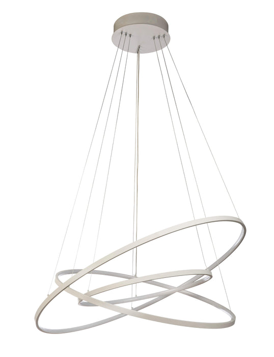 MYFAIR 400mm + 600mm + 800mm 90W 3 x LED Ring Pendant with 3000K Warm White Built-In LEDs (Available in Black & White)