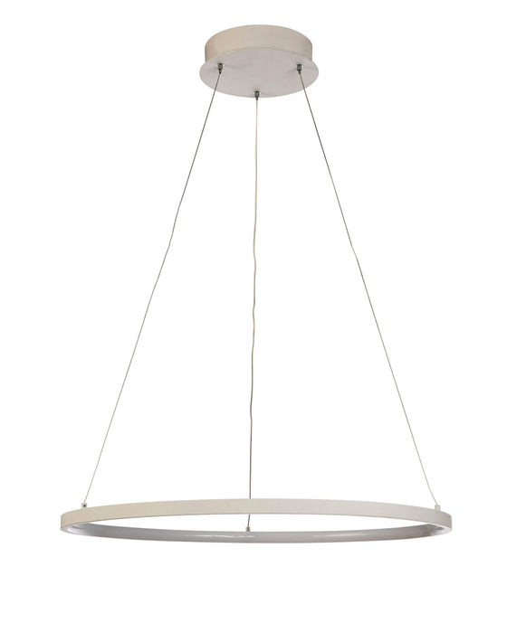 MYFAIR 600mm 30W 1 Ring Pendant with 3000K Warm White Built-In LEDs (Available in Black, Gold & White)