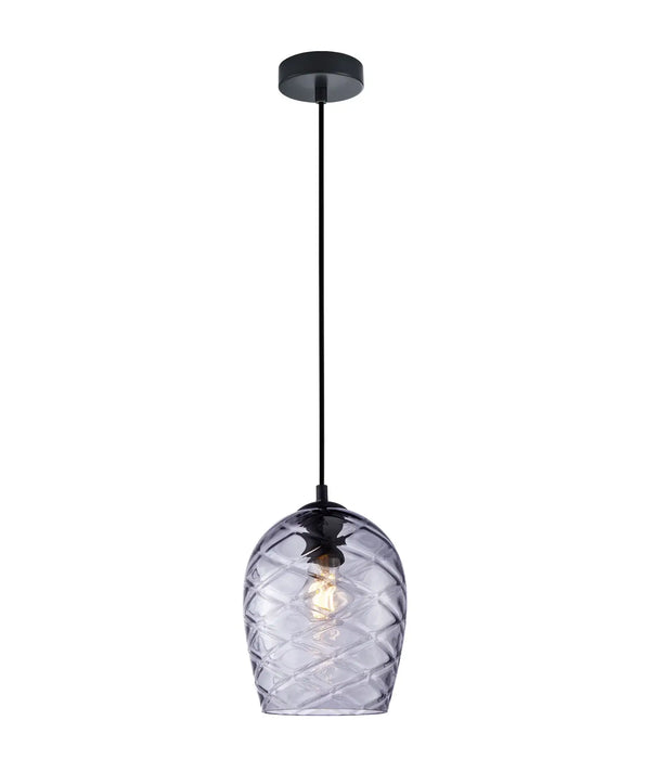 NETA: Interior Wine Glass Shade Segmented Pendant Lights (Available in Smoke, Amber, Coffee, Blue & Purple)