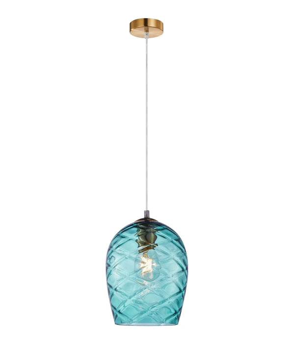 NETA: Interior Wine Glass Shade Segmented Pendant Lights (Available in Smoke, Amber, Coffee, Blue & Purple)