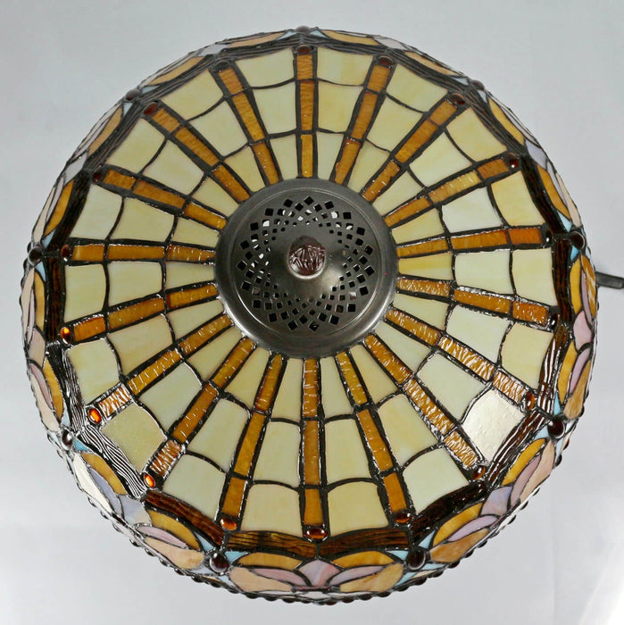 MADONNA: Beaded Large Leadlight Table Lamp