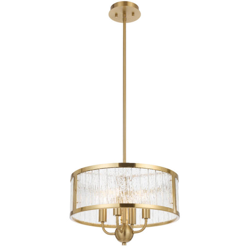 Telbix NOREL: 6 Light Drum Pendant Light (Available in Black, Nickel & Antique Gold, 4 & 6 Light)