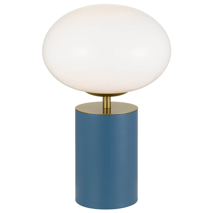 NOTAL: Metal Touch Table Lamp with Glass Shade (Available in Black, Blue, Green & White)