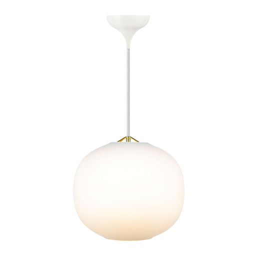 Nordlux NAVONE Brass Pendant Light with Opal White Glass Shade (avail in 20cm & 30cm)