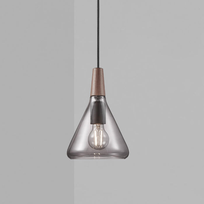NORI 18cm Metal Pendant Light (avail in Black, White, Copper, Smoked, Brushed Steel & Opal Glass)