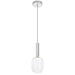 Telbix OBRIS: Polished Chrome Contemporary Style 1 Light Glass Pendant Light