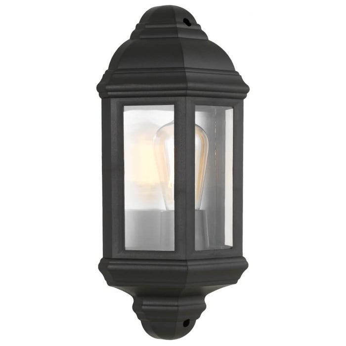 ODIN: Black IP44 Exterior Wall Light