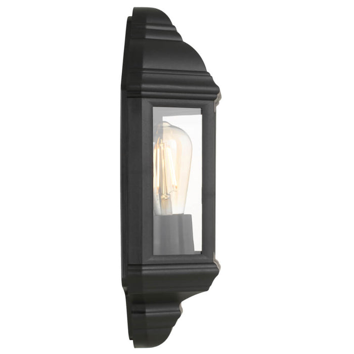 ODIN: Black IP44 Exterior Wall Light