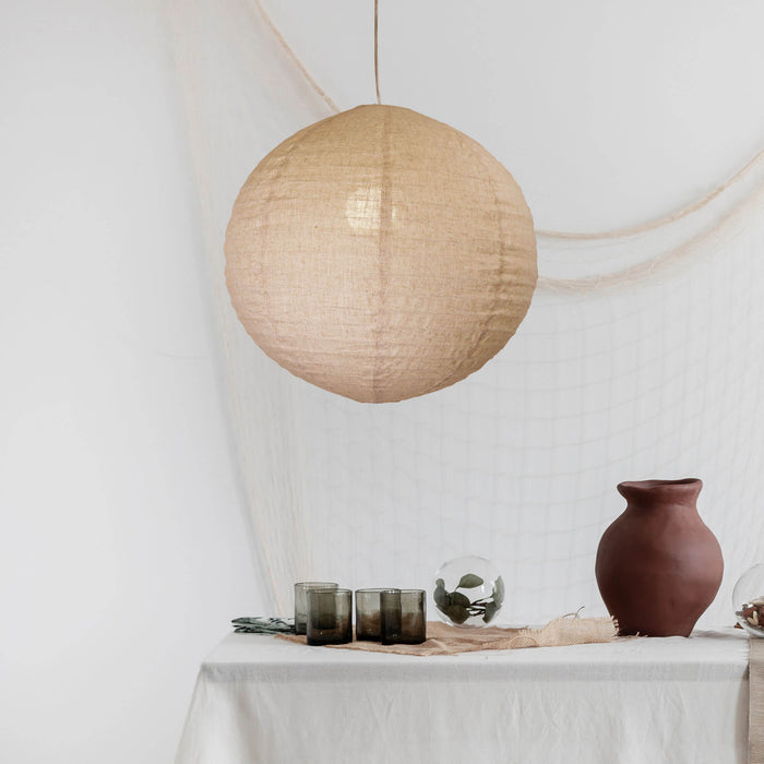 KANTO: Flax Round Linen Shade Only (Available in 40cm, 60cm & 80cm)