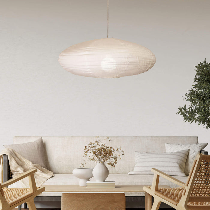 KANTO: Oval Linen Shade Only (Available in Flax & White)