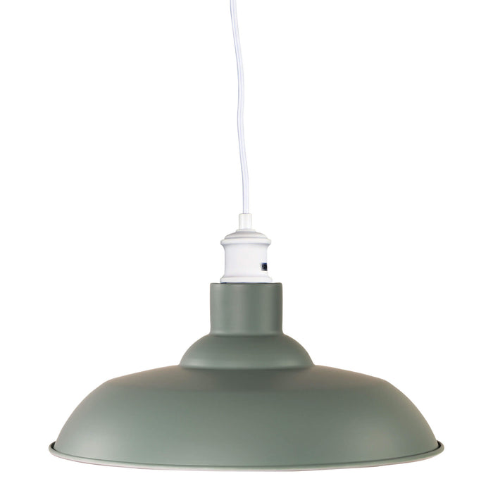 SLATER:  Sage Green 38cm Industrial Vintage Shade