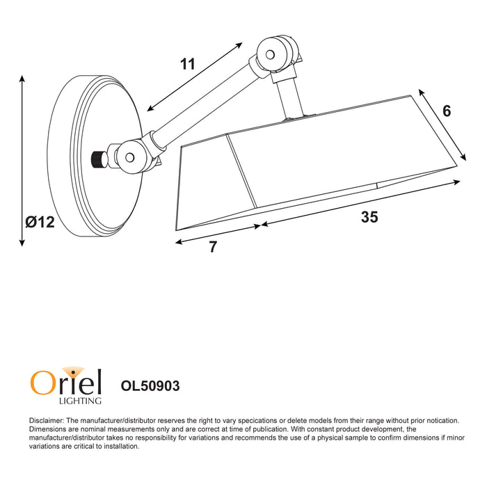 LOXBY: Metal Wall Light (Avail in Black, Bronze & Satin Brass)