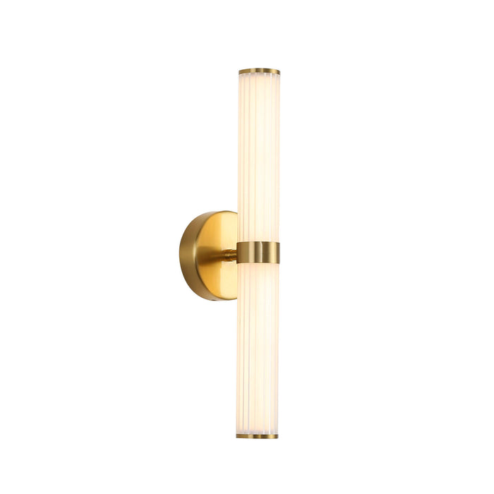 SASSY: TriColour LED Wall Light with Ribbed Acrylic Diffuser (Available in Chrome & Satin Brass)