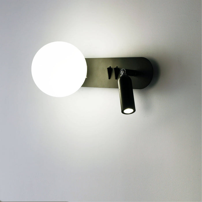 HARLOW: 2 in 1 Bedside Wall and Spot Light (Available in Black & White)