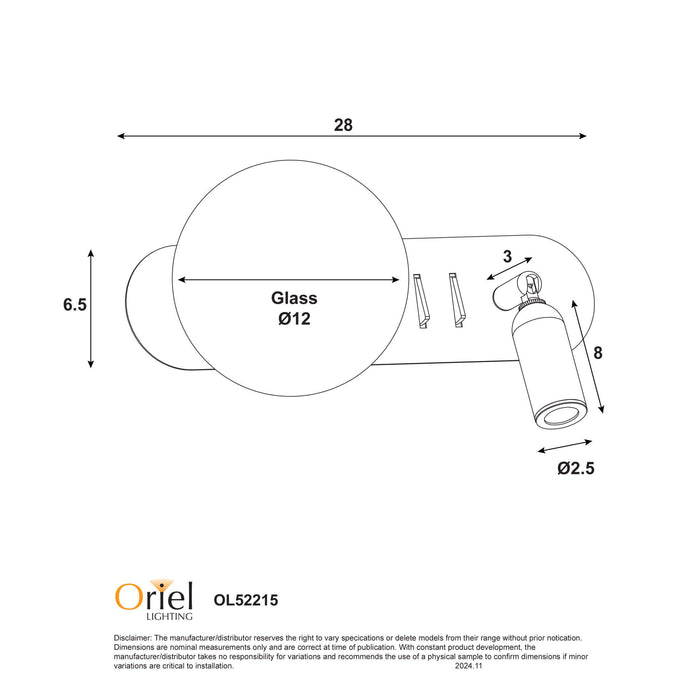 HARLOW: 2 in 1 Bedside Wall and Spot Light (Available in Black & White)