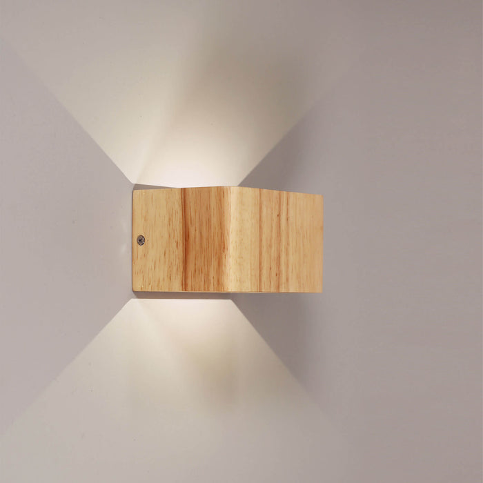 VIDAR: Wooden Up/Down 3W 4000K LED Wall Light