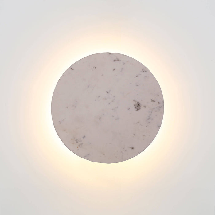 DOT: Tri-Colour LED Wall Light (Available in Black, White, Grey Marble, Green Marble, Scalloped Wood, Travertine and Natural Wood)