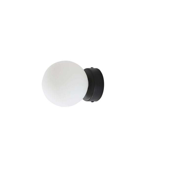 GLOBO: Vanity Light with Round Opal Matt Glass Diffusers (Available in Black, White & Satin Brass)