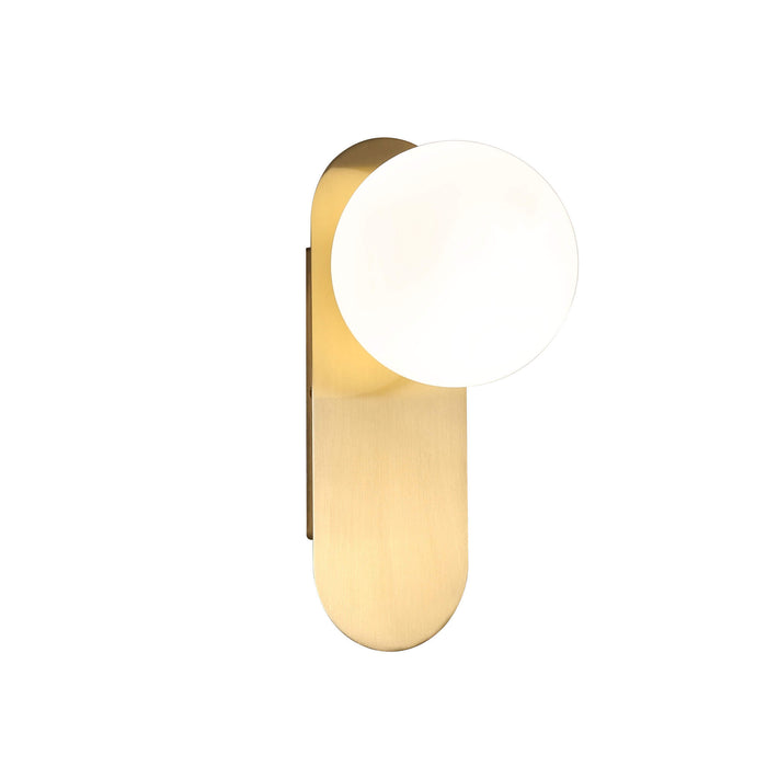 PING: Modern Minimalist Wall Light with Round Glass Diffusers (Available in Black, White & Satin Brass)