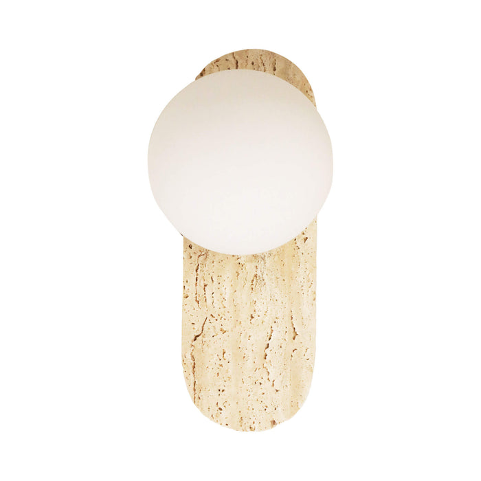 PING: Modern Minimalist Wall Light with Round Glass Diffusers (Available in Black, White, Satin Brass & Travertine)