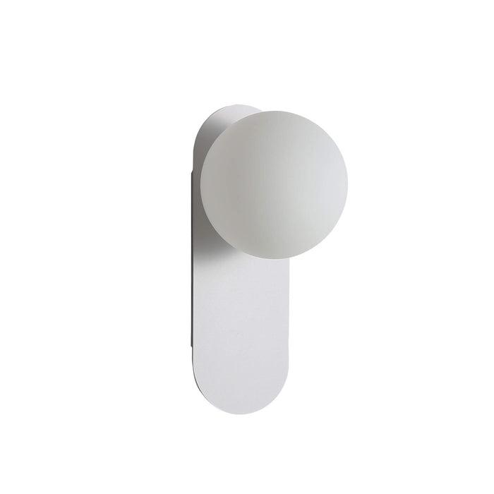 PING: Modern Minimalist Wall Light with Round Glass Diffusers (Available in Black, White & Satin Brass)