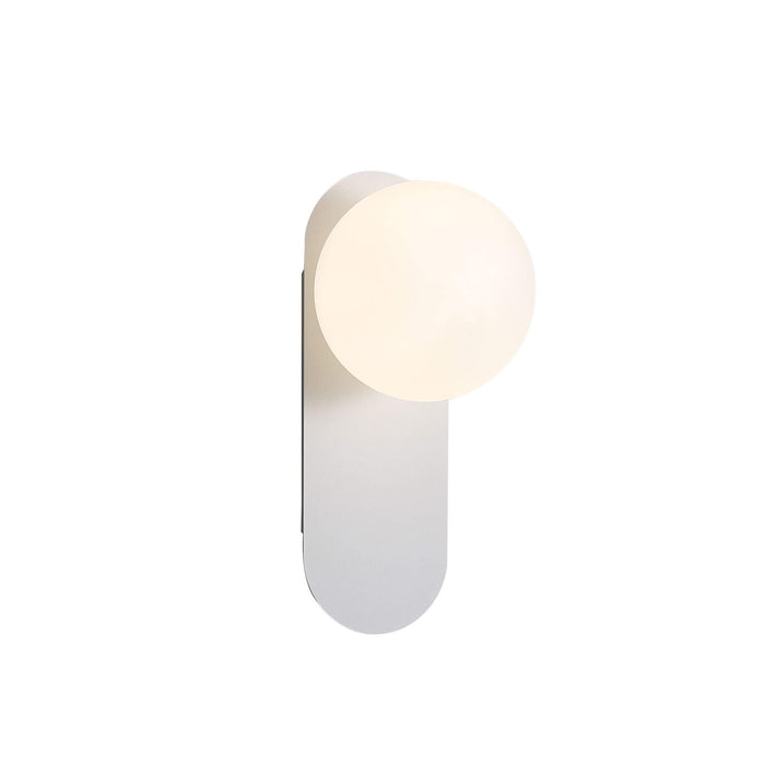 PING: Modern Minimalist Wall Light with Round Glass Diffusers (Available in Black, White & Satin Brass)