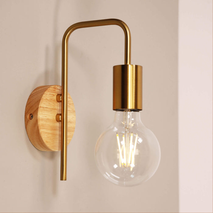 LANE: Real Timber Wall Light ( Available in Black, Satin Brass & White)
