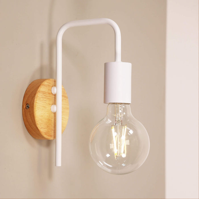 LANE: Real Timber Wall Light ( Available in Black, Satin Brass & White)