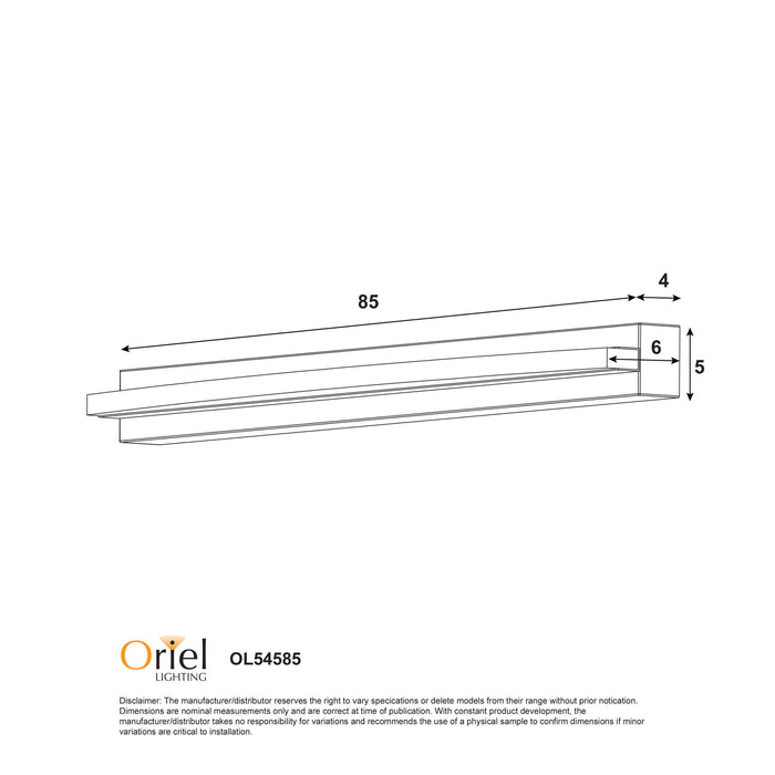 GEBO: Tricolour (CTS) Vanity Light (Available in White & Chrome, 60cm & 85cm)