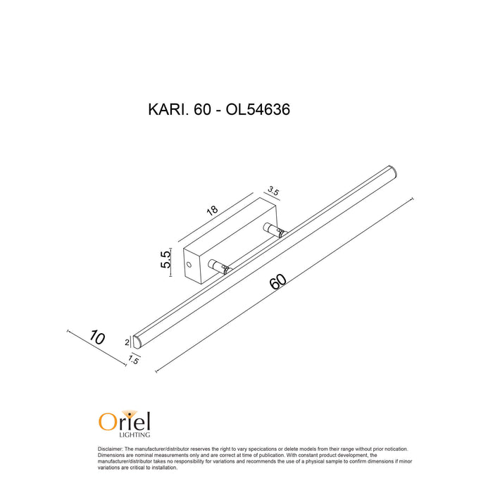 KARI: CTS Vanity Light (Available in White & Chrome, 60cm & 90cm)