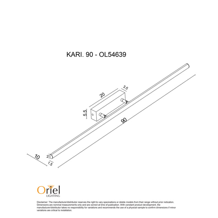 KARI: CTS Vanity Light (Available in White & Chrome, 60cm & 90cm)