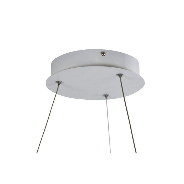CRONUS.60: White Modern TriColour LED Halo Ring Pendant