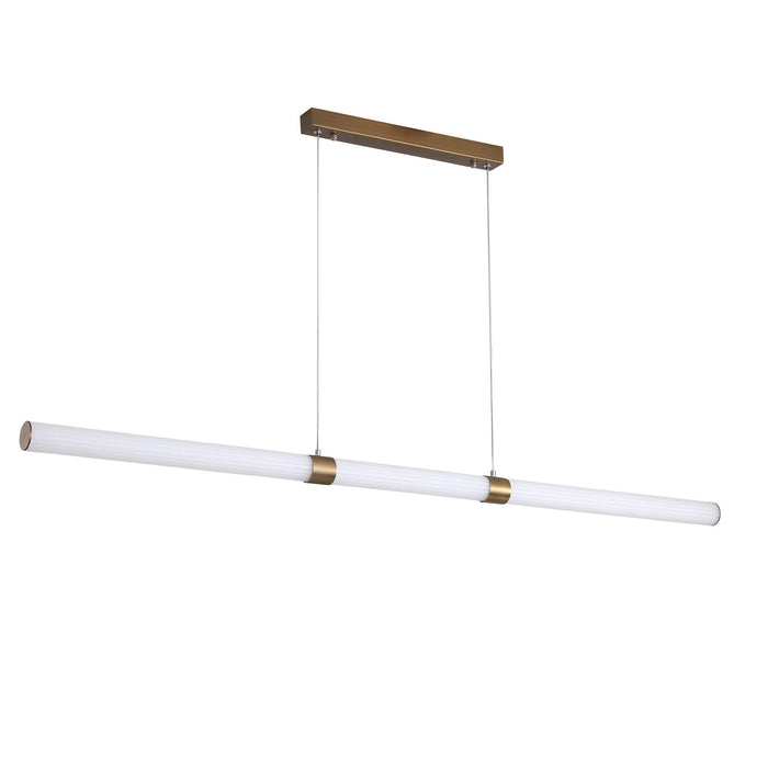 MAXWELL.150: Ribbed CTS LED Pendant (Available in Bronze & Satin Brass)