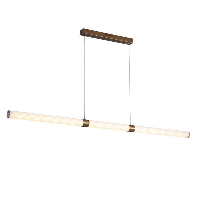 MAXWELL.150: Ribbed CTS LED Pendant (Available in Bronze & Satin Brass)