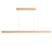 Oriel KERF.150: Ash Wood TriColour LED Linear Pendant Light