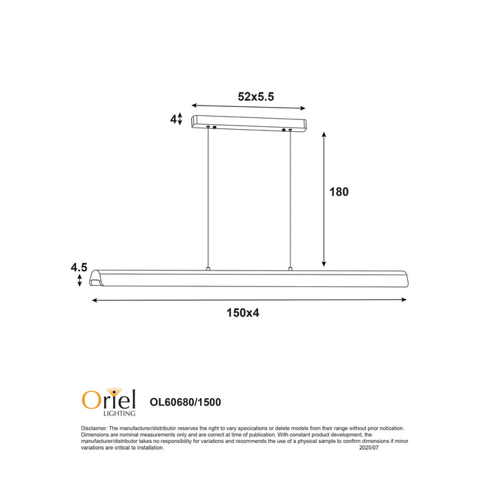 KERF.150: Ash Wood TriColour LED Linear Pendant Light