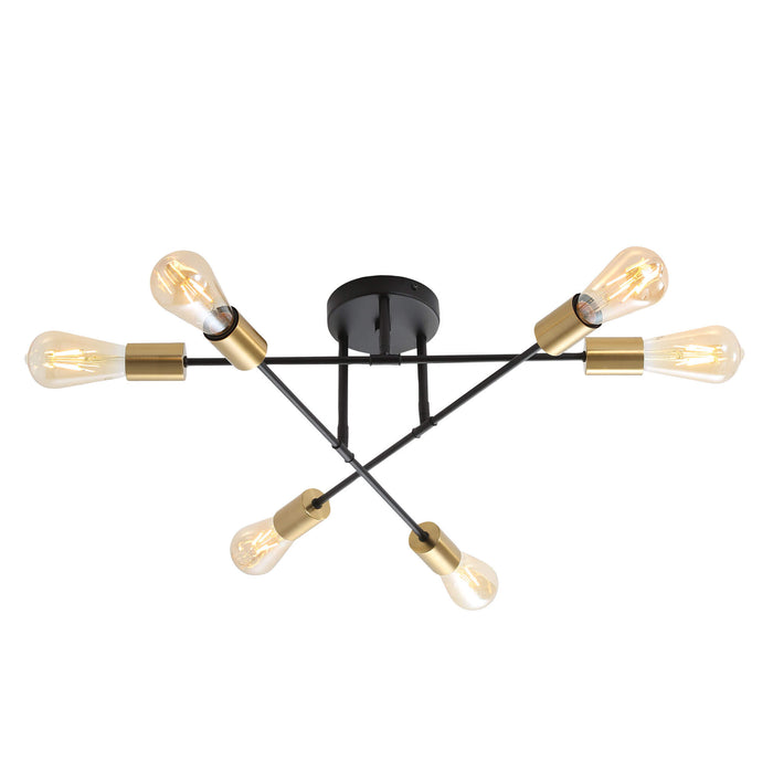 MUNA: 6 Light Close-To-Ceiling Light (Available in Black & White)