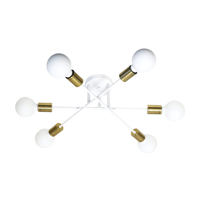 MUNA: 6 Light Close-To-Ceiling Light (Available in Black & White)