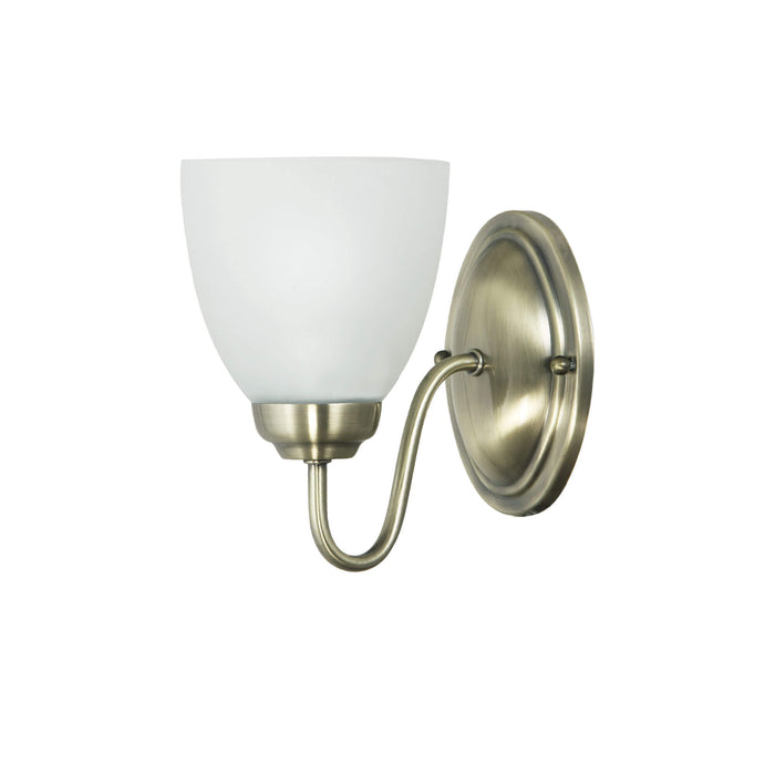 ROCHESTER: Traditional Glass Wall Light (Available in Black & Antique Brass)