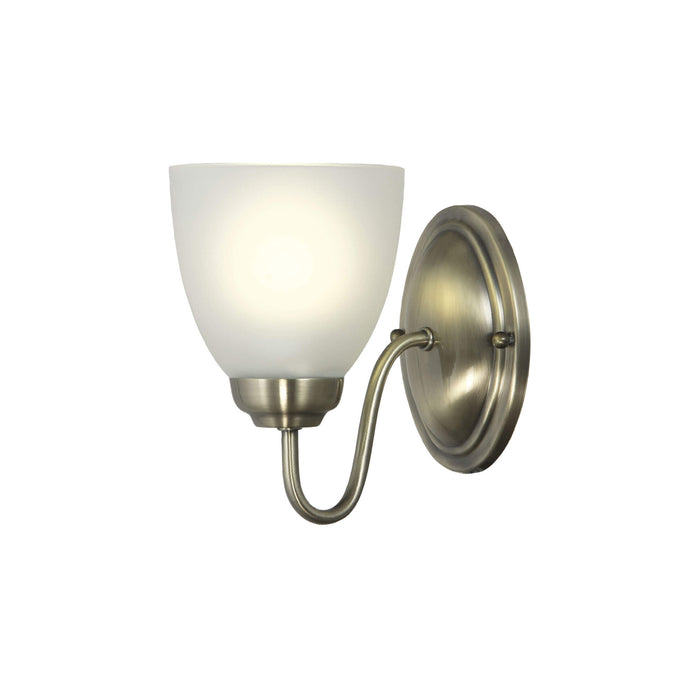 ROCHESTER: Traditional Glass Wall Light (Available in Black & Antique Brass)