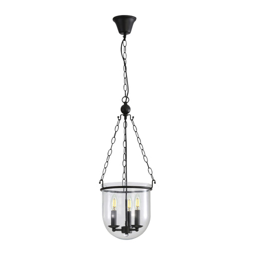 Oriel WESTON: 3 Light Traditional Pendant with Glass Diffuser