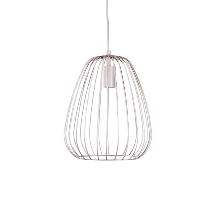 PERA: 1 Light Caged Pendant Light (Available in Black & White, Medium & Large)