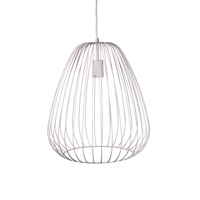 PERA: 1 Light Caged Pendant Light (Available in Black & White, Medium & Large)