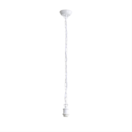 Oriel ALBANY: Industrial 170cm Vintage Style Plain White Chain Suspension Only