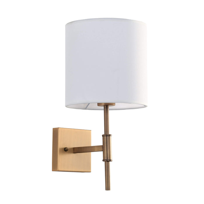 BELLA: Wall Sconce with Fabric Shade (Available in Bronze, Black & Satin Brass)