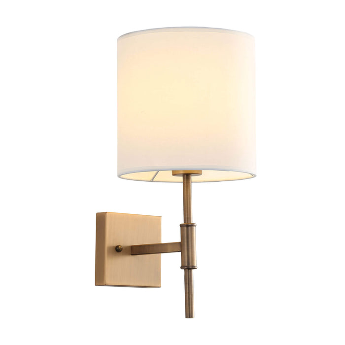 BELLA: Wall Sconce with Fabric Shade (Available in Bronze, Black & Satin Brass)