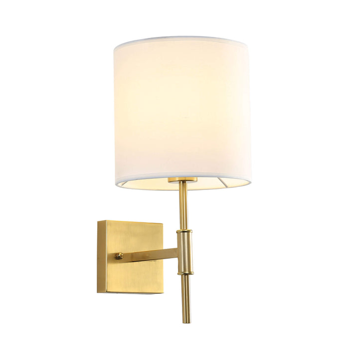 BELLA: Wall Sconce with Fabric Shade (Available in Bronze, Black & Satin Brass)